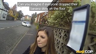 Faux cop - Stella Cox is screwed in the ass by uniformed policeman