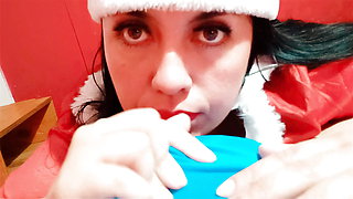 My Stepsister Gives Me A Blowjob As A Christmas Gift - Hot Stepsister With Big Ass