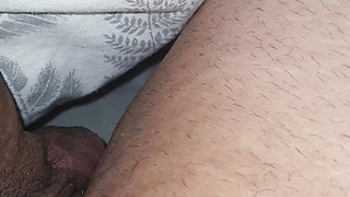 Step mom hand slip on step son dick in erection for handjob
