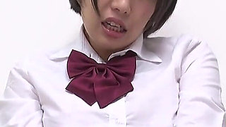 Over-the-knee Boots. Sweaty Pantyhose Worn as Spit-drenched Gloves. Arisu Otsu in School Uniform. POV Foot Fetish JOI