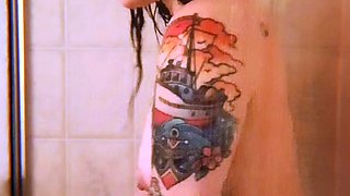 Busty brunette solo masturbation
