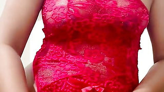 Red lingerie mastbrete