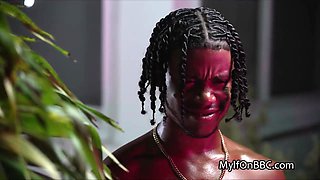 Wet big tit mom in the pool wants BIG BLACK PENIS