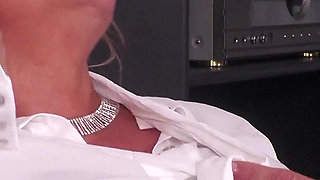Busty Secretary MILF Krizzi Masturbates in Her Office