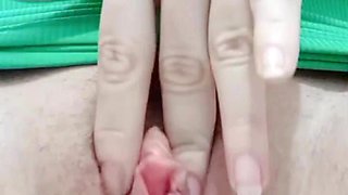 Alone at Home Playing with My Greasy and Hot Pussy