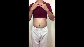 Femboy Crossdresser Sheenu getting ready wearing beautiful bangles and teasing with their tushi!