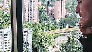 Sexy Colombian Fucks the Boss's Hojo, Gets Her Ass Fooled and Gets Milk in Her Face