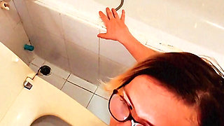Pussy and Mouth Smashed Head in Toilet
