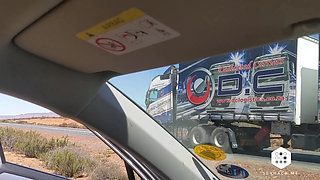 Outdoor Toys, Squirting, Blow Job and Pee in the Desert - Car Exhibitionist