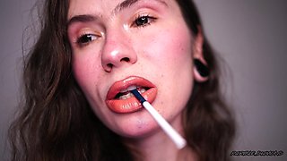 Drool Collector, Smoking Nude Lips