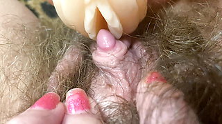 Hardcore Huge clitoris orgasm extreme closeup vagina fuck