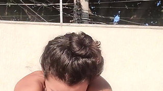 Training Semi-naked on the Balcony