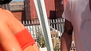 Busty MILF Jasmine Jae gets pounded outdoor by Luke Hotrod