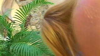 Blonde Granny Gets Her Bush and Ass Screwed by a Young Guy on the Sunbed