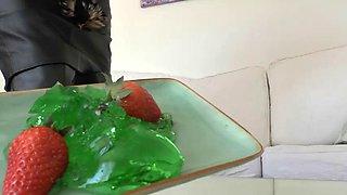 Smoking Mistress and Green Dessert From Boot Soles, POV Clip, Lady Victoria Valente in German