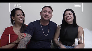 Interview with the Macettare Family Ended with Kel Doing a Double Penetration! Full on Red