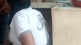 Maid Fucking and Sucking When She Washes Dirty Dishes