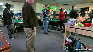 19 Year Old with Huge Natural Tits Gets Humiliated and Fucked in Public