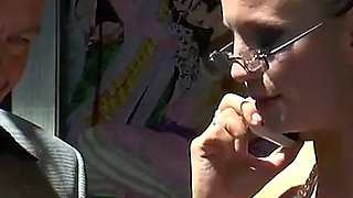 Hot fuck in the kitchen with hot chick and huge cock