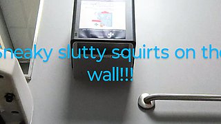Nasty Trashy Whore Squirting on the Wall Instead of the Floor