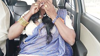 Indian Car Sex Telugu Dirty Talks.car Driver Try to Fuck Telugu Saree Aunty.