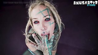 Tattooed Alternative Girl Throat Fucking and Hard Anal Drilling