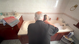 Part 1 When Satana's Butler Bathes and Massages Domina Satana