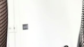 Latex brunette with beautiful lips