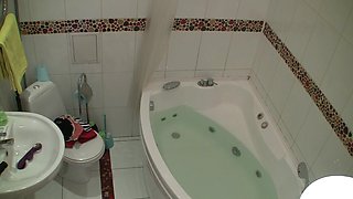Cute Asian Teen with Small Tits Takes a Hot Bath