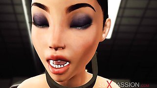 Funny sugar at cuffed and fucked sex