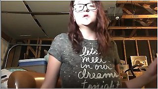 Hot Teen Babe Smokin In Garage