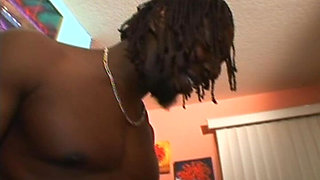 Tattooed MILF Gets Her Pussy Smashed by a Black Dude with Huge Dick on the Floor