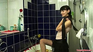 Sexy bathtime with amazing Russian brunette Diana