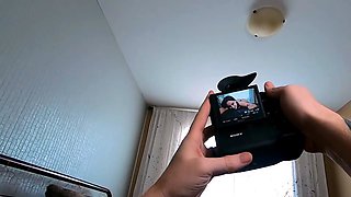Cute brunette amateur teen masturbates on webcam