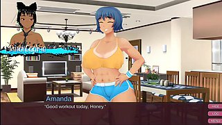 Milfs - Amanda came to visit and Marisa wants to give a hand job and kiss