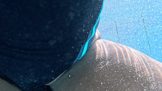 He Suddenly Pulls My Bathing Suit to the Side and Fucks Me in the Pool