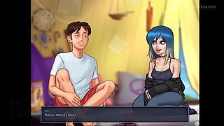 Eve's pussy finally full of cum. When I recording this video. I put my real blowjob sounds. Enjoy :D (Summertime Saga - Eve 2)