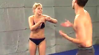 Wrestling mixed, a nice one: Big Tits, Big Ass  Babe Porn