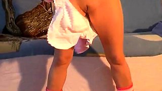 Amateur striptease and Solo masturbation