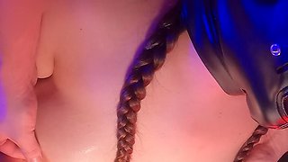 Virtual Slave Training - Loud Moaning Orgasm Under Hard Machine Fuck