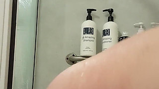 Tried to Do a Sexy Shower Video with My New Dildo, but It Was Actually Super Hard to Get Into Position and Kept Slipping.