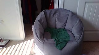 Horny masturbating after suntanning naked on my balcony