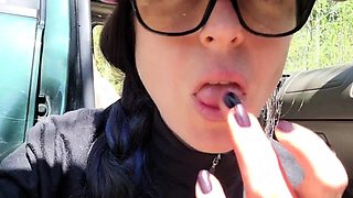 Roadside Masturbation - Amateur Babe with a Big Ass