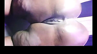 Ebony SSBBW Dildo Squirt on a Table