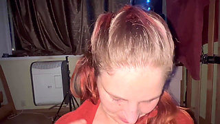 Face Slapping POV, Blowjob, Cum on Hair, Squirting