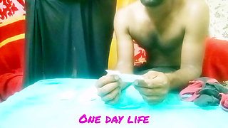 Tamil homemade husband and wife playing sex games while they are alone at home clear tamil audio