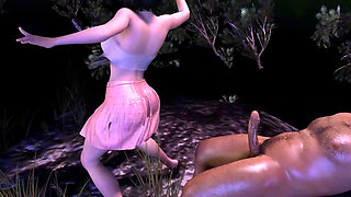 3D Super Cute Asian Babe Elf Got Fucked by Old Fat Dick