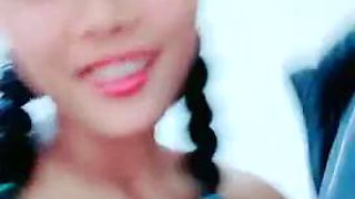 A girl with big white breasts with two braids had oral sex. She rode her sister and came to play together. She was very tempting and liked. Dont miss it.
