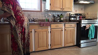 Turkish Stepmom Is Shocked When Her Stepson Licks His Own Cum Out of Her Pussy