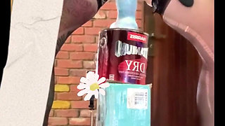 Super Hot Tranny Benito414 Rides a Huge Blue Dildo